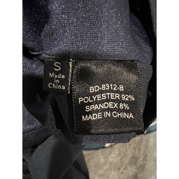 Pookie & Sebastian Womens Dress Navy Blue Sheath Above Knee Sleeveless Small - Picture 6 of 7